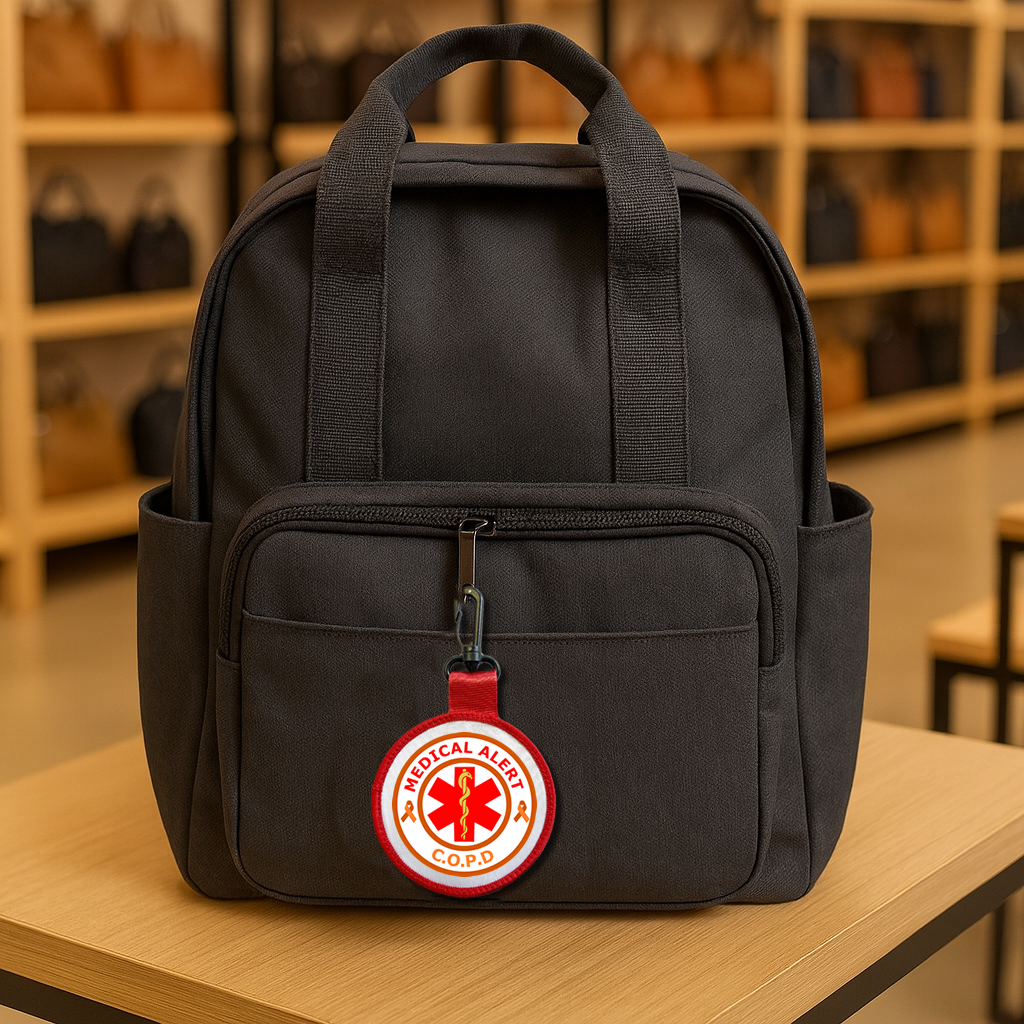 COPD Tag Pull Bag Key Ring Keyring Chronic obstructive pulmonary disease