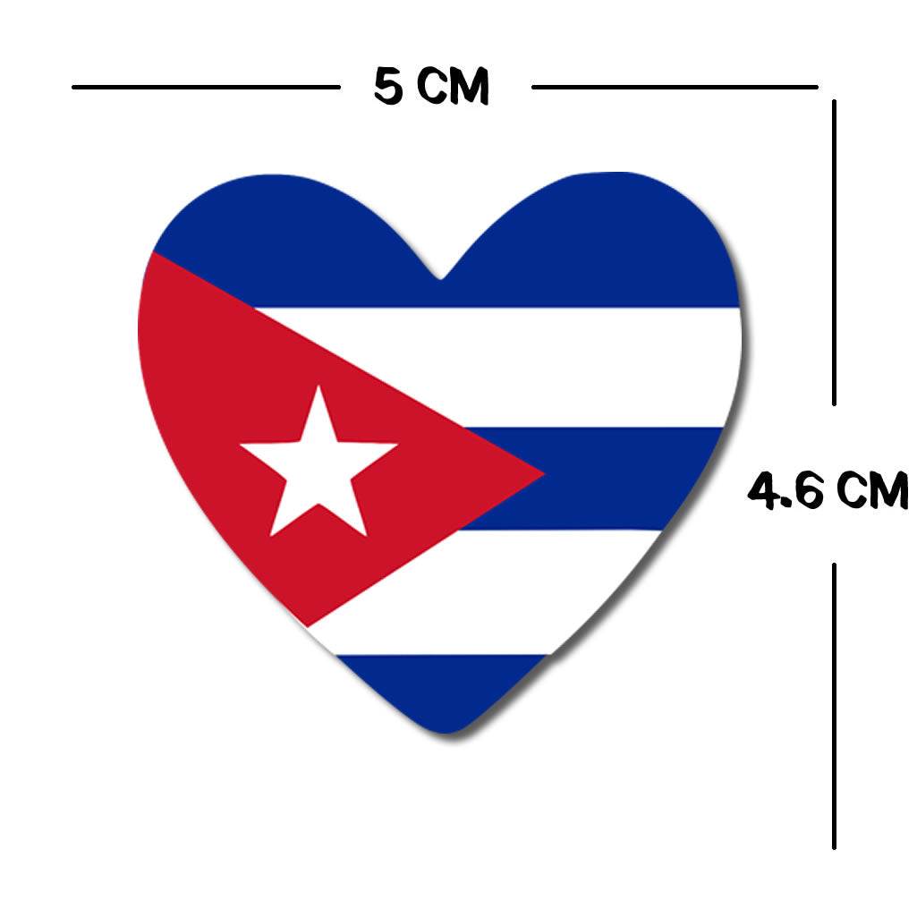2 x  Cuba Flag Heart Temporary Tattoo Cuban Team support
