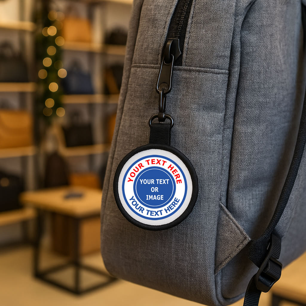 Custom personalized circle Bag tag