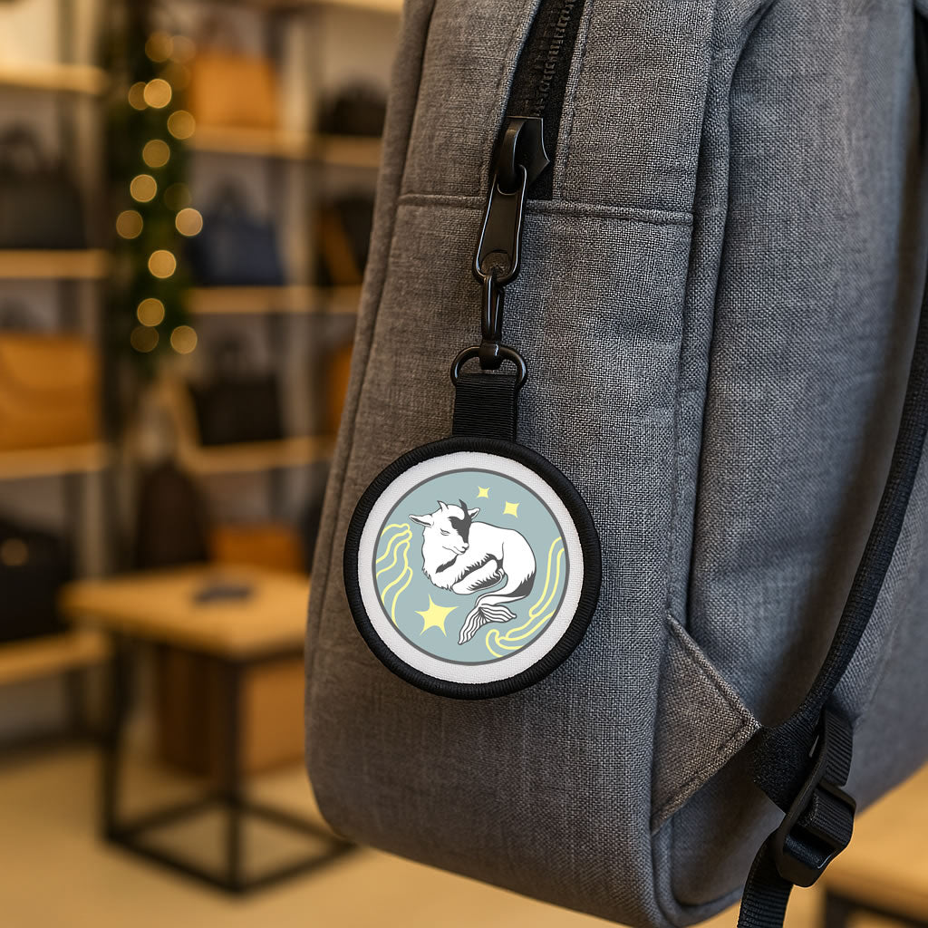 Zodiac Star Sign Circle Bag Tag Keyring – Astrology Key Ring Zipper Pull Charm