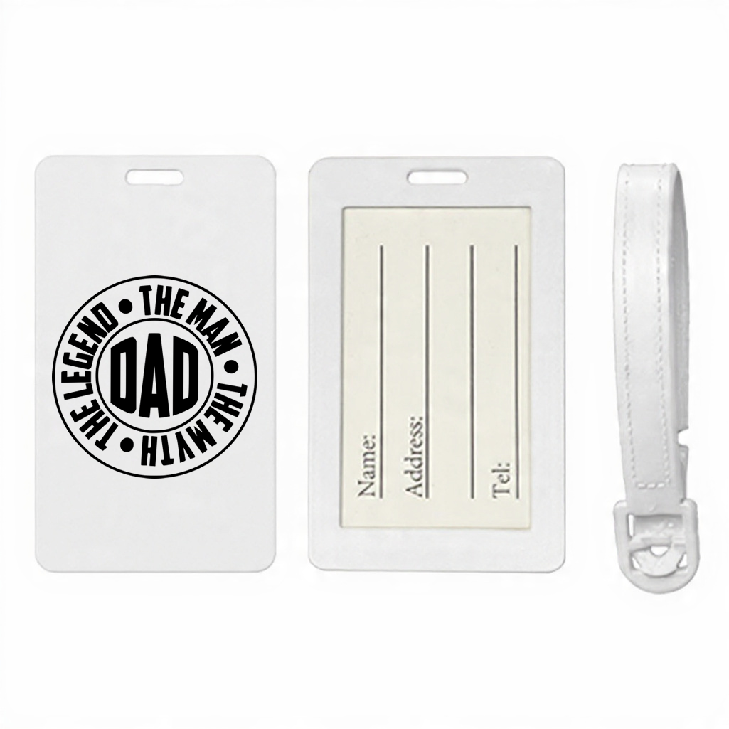 Dad the Man, the Myth, the Legend Luggage Tag | Travel ID Suitcase father's day gift