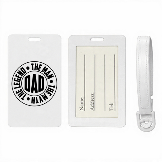 Dad the Man, the Myth, the Legend Luggage Tag | Travel ID Suitcase father's day gift