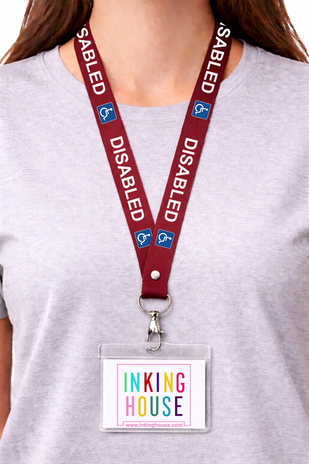 Disabled lanyard available for your medical condition neck strap hidden disability
