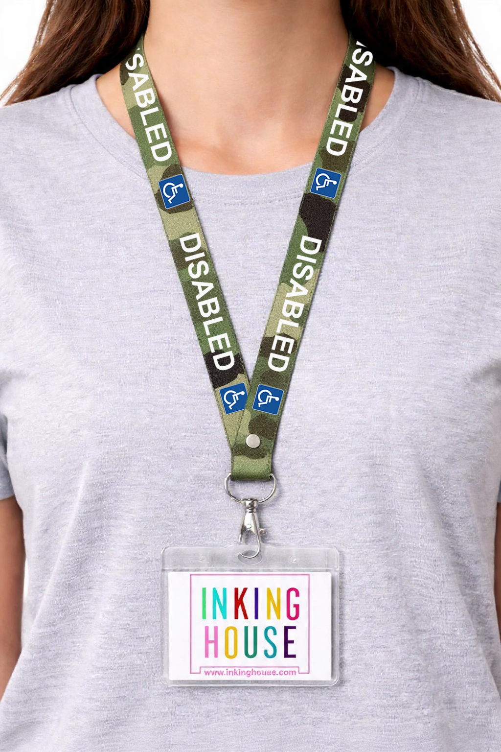 Disabled lanyard available for your medical condition neck strap hidden disability