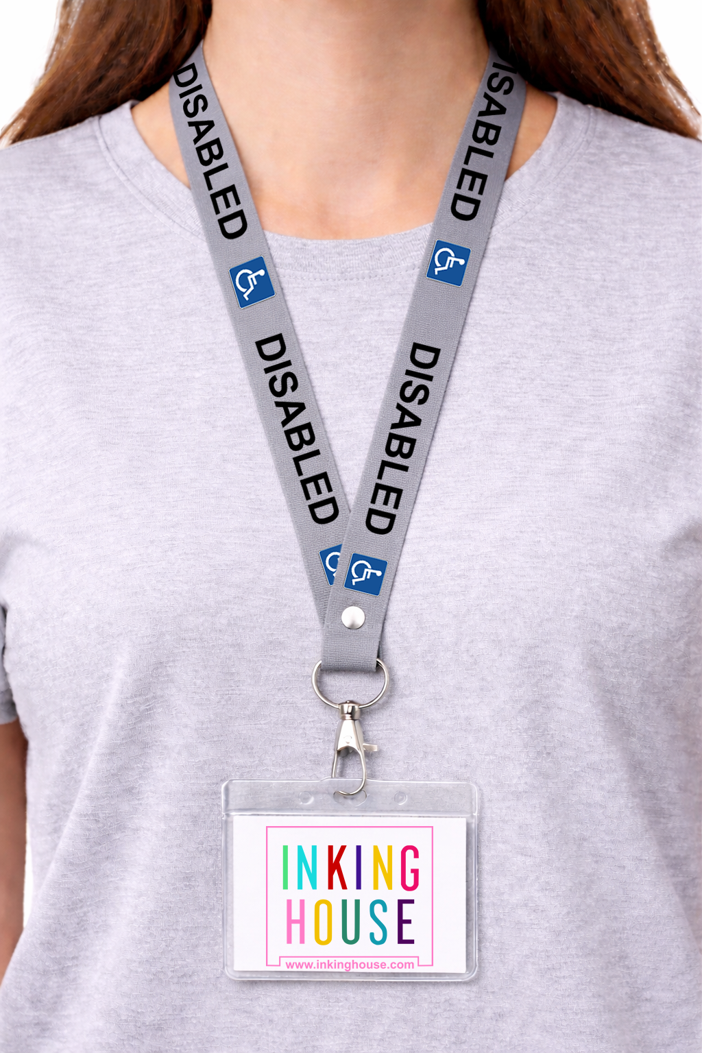 Disabled lanyard available for your medical condition neck strap hidden disability