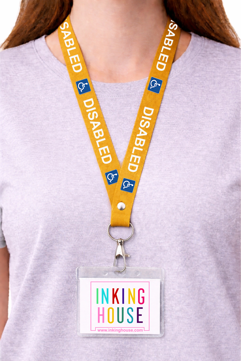 Disabled lanyard available for your medical condition neck strap hidden disability