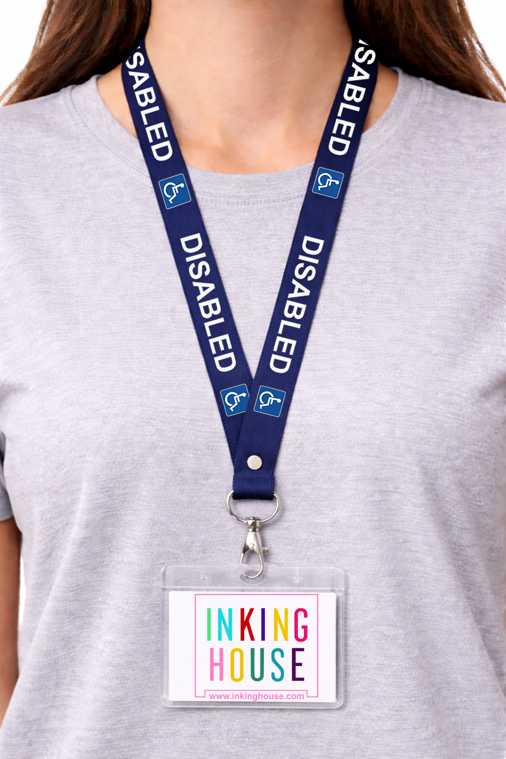 Disabled lanyard available for your medical condition neck strap hidden disability