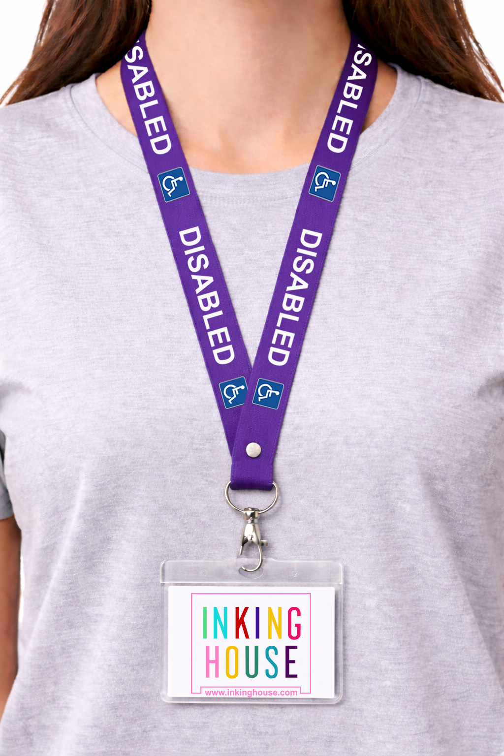 Disabled lanyard available for your medical condition neck strap hidden disability