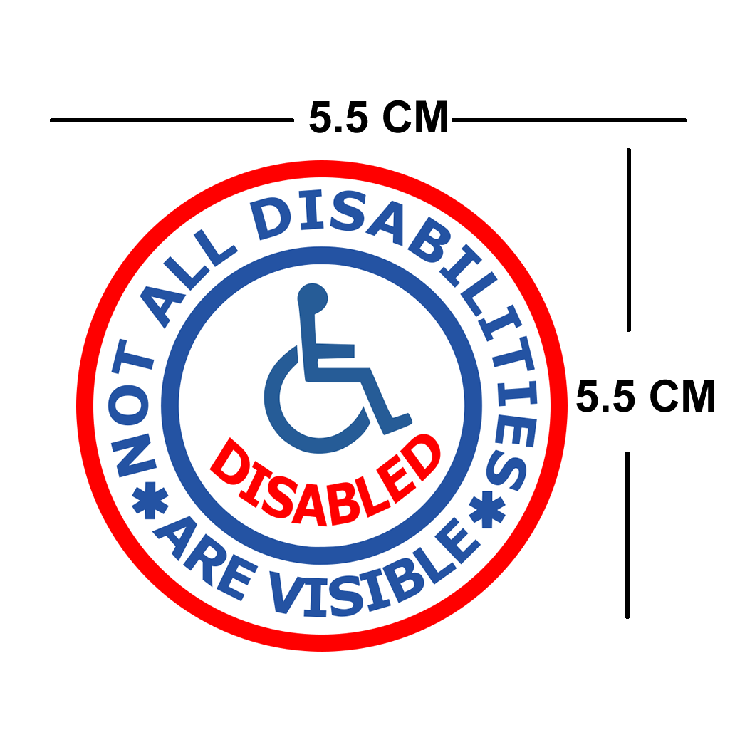 DISABLED Iron on Transfer for fabrics medical alert hidden disability