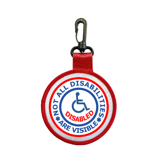Disabled Tag Pull Bag Key Ring Keyring Medical condition hidden disability