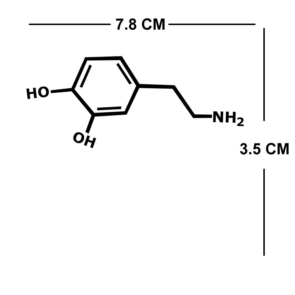 2 x Dopamine chemical Symbol Temporary Tattoo love pleasure motivation