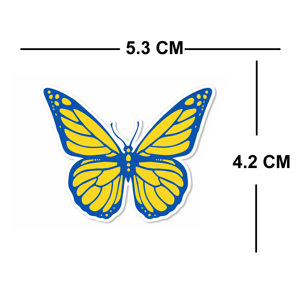 4 PACK Down Syndrome Awareness Butterfly symbol waterproof Matte vinyl sticker