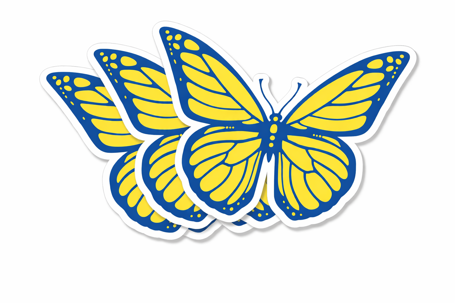 4 PACK Down Syndrome Awareness Butterfly symbol waterproof Matte vinyl sticker