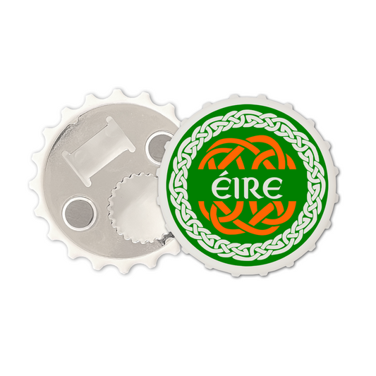 Eire Magnetic bottle cap opener fridge magnet Celtic knot ireland irish symbol