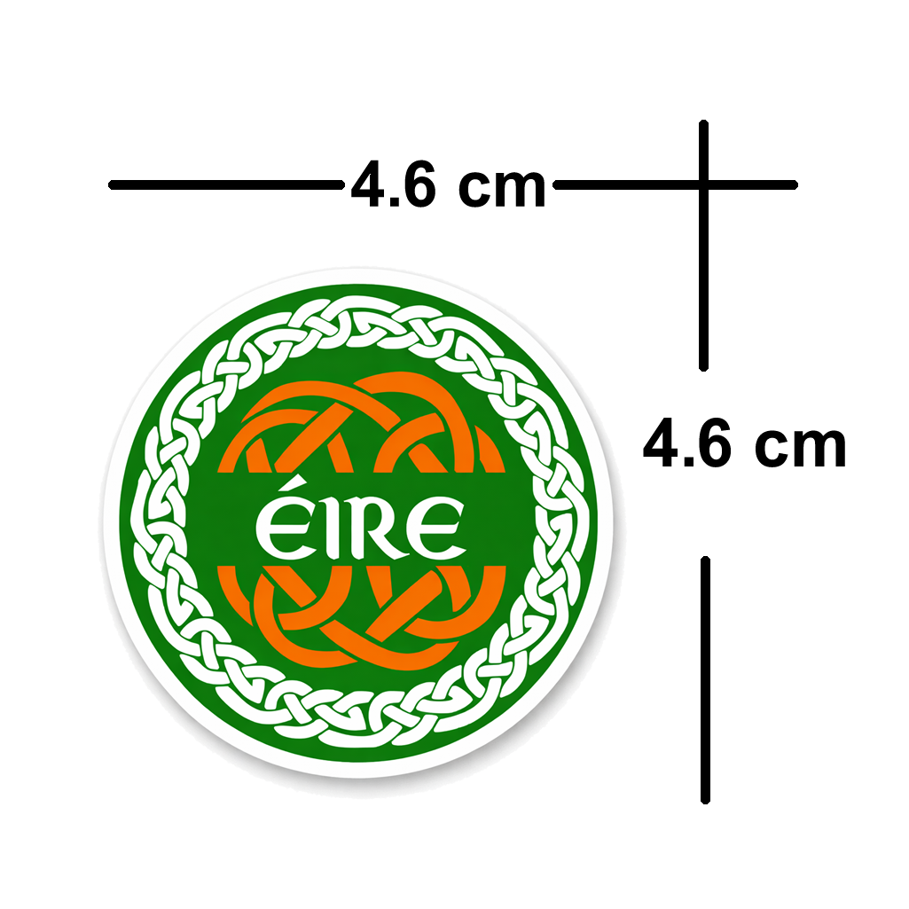 Eire Waterproof Vinyl Matte Sticker Label, 4 Pack, ireland irish celtic symbol