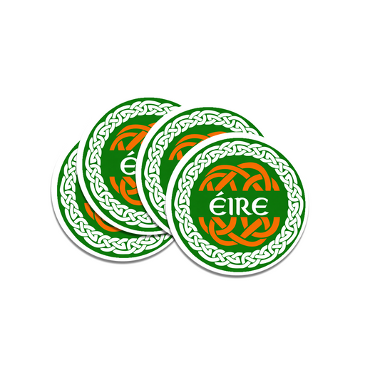 Eire Waterproof Vinyl Matte Sticker Label, 4 Pack, ireland irish celtic symbol