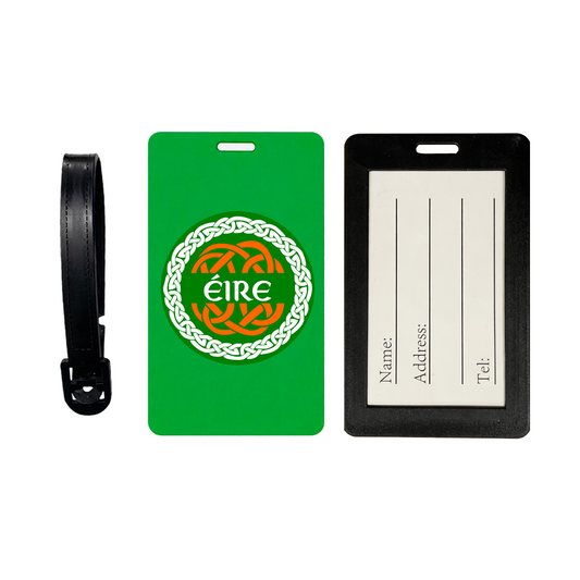Eire Suitcase Tag – Ireland Irish Luggage Tag with Celtic Knot Symbol, Travel ID