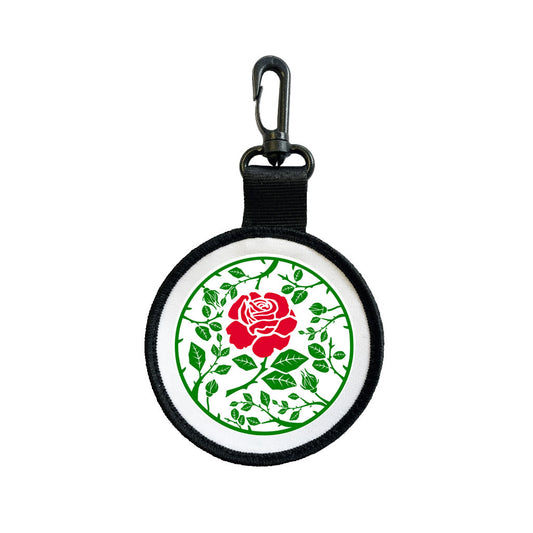 England Rose Tag Pull Bag Key Ring Keyring english Team flower
