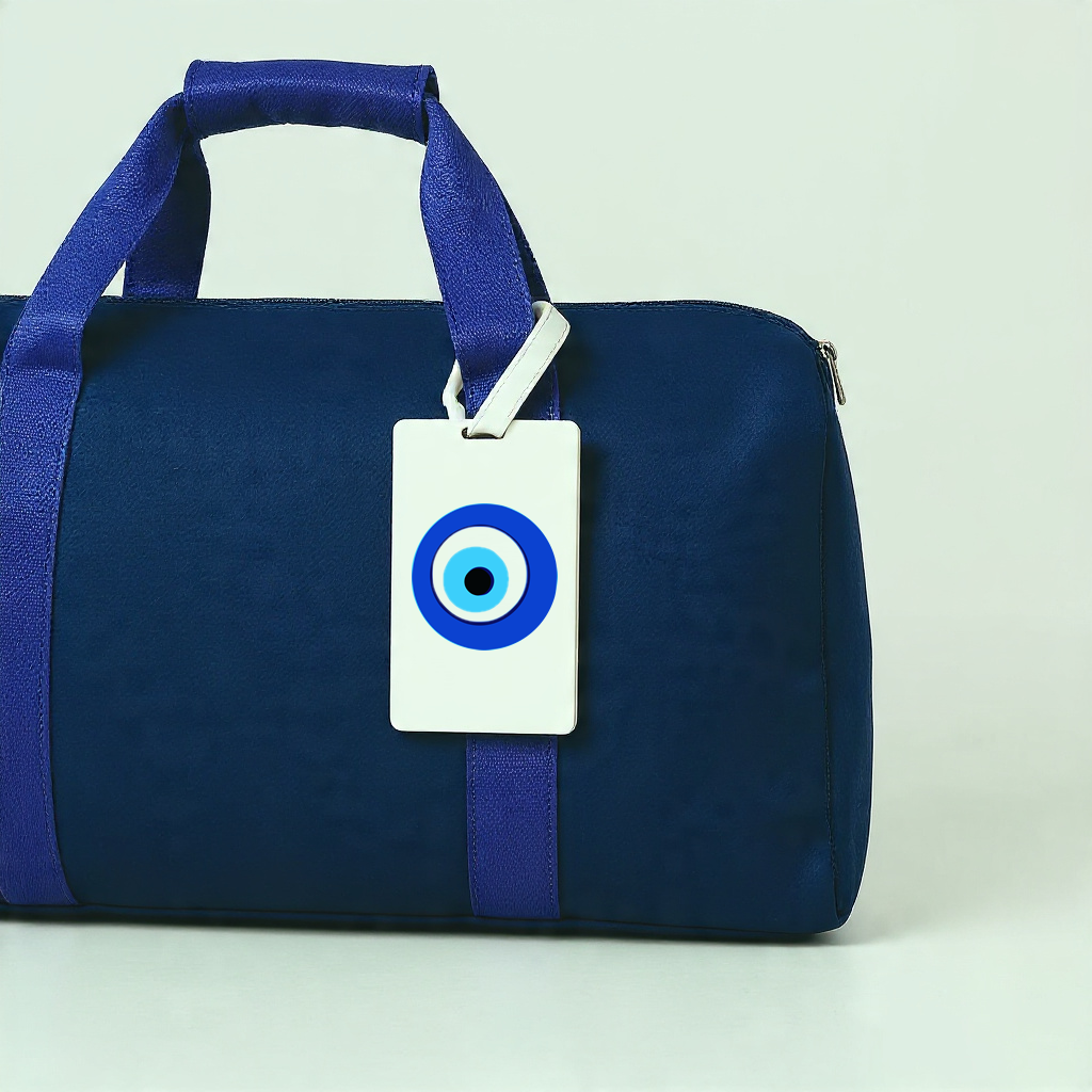 Evil Eye Luggage Tag | Travel ID for Safe Suitcase Identification protection