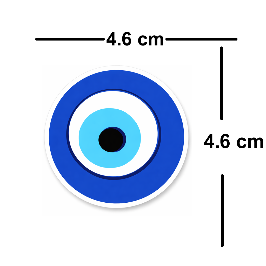 Evil Eye Protection Waterproof Matte vinyl Sticker Pack (4 pcs) Blue Nazar