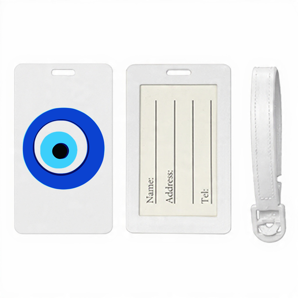 Evil Eye Luggage Tag | Travel ID for Safe Suitcase Identification protection