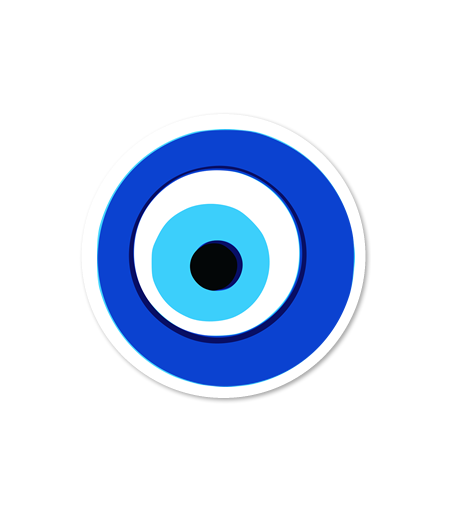 8 PACK Evil eye waterproof Glossy vinyl sticker paper outdoor protection Nazar