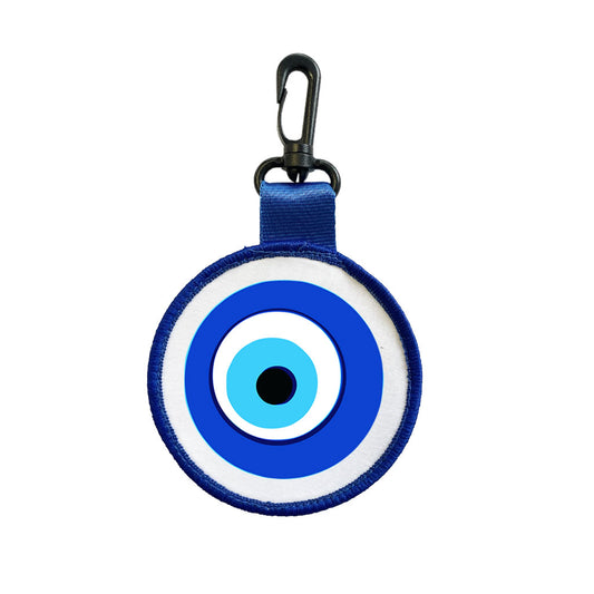 Evil Eye Tag Pull Bag Key Ring Keyring  Greek eye protection