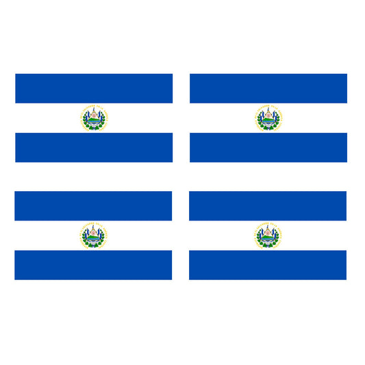 Set of 4 x El Salvador Flags