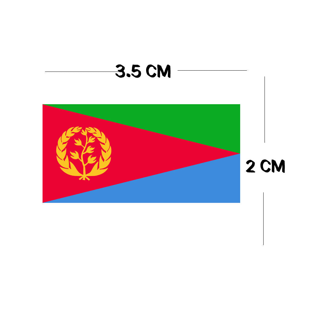 Set of 4 x Eritrea flag Iron on Transfer