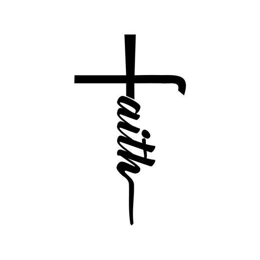 Faith Semi Permanent Tattoo Waterproof Lasts 1 - 2 weeks in lord Christ Cross