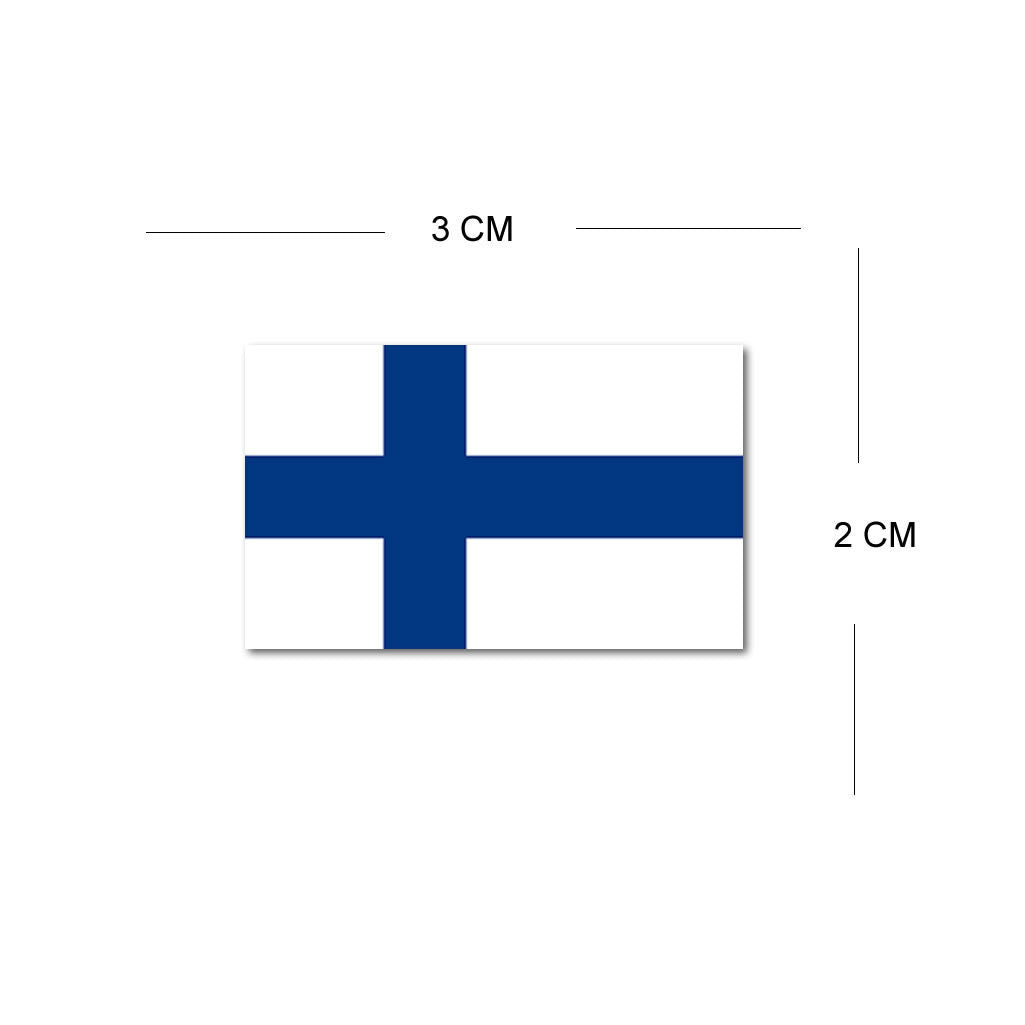 Set of 4 FINLAND Flag Iron on Screen Print Transfers for Fabrics Machine Washable Finish Flag patch