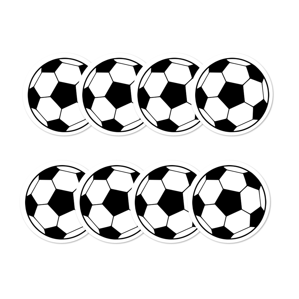 8 PACK Football waterproof Glossy vinyl sticker paper in / outdoor team sport