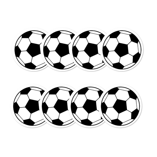 8 PACK Football waterproof Glossy vinyl sticker paper in / outdoor team sport