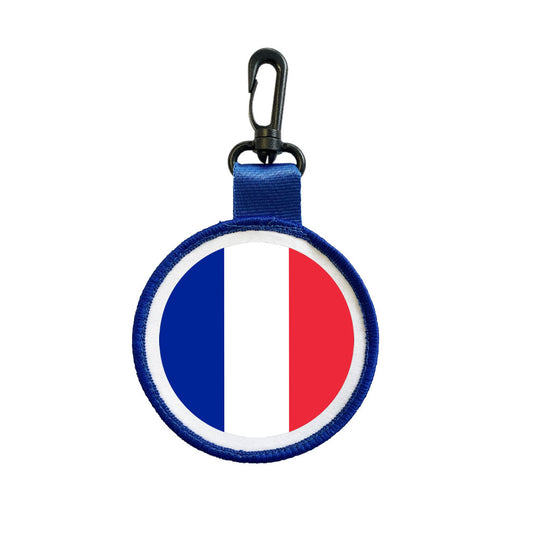 French Flag Luggage Tag Pull Bag Key Ring Keyring bag charm France team