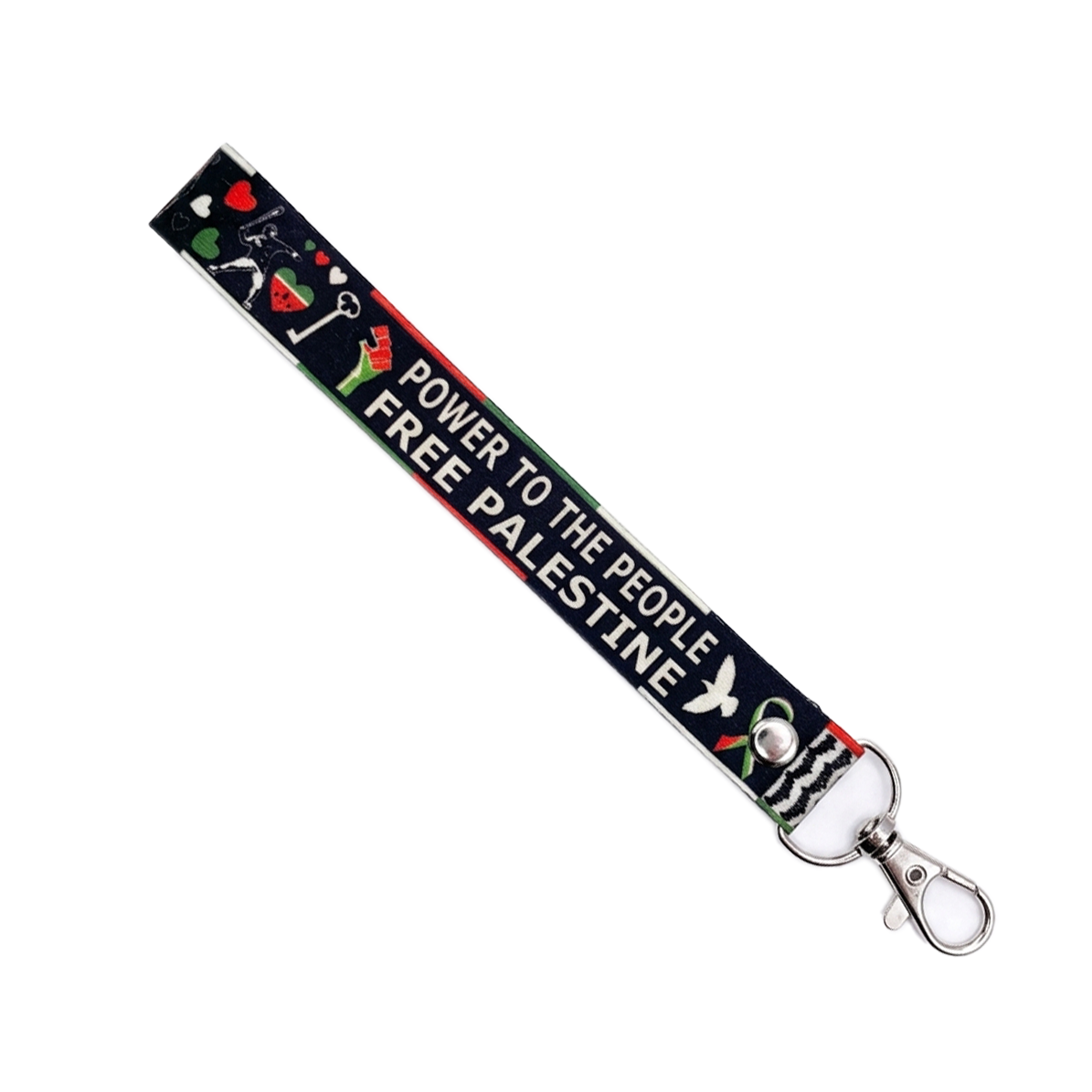 Free Palestine Key tag Chain Keyring Luggage flag peace dove symbol