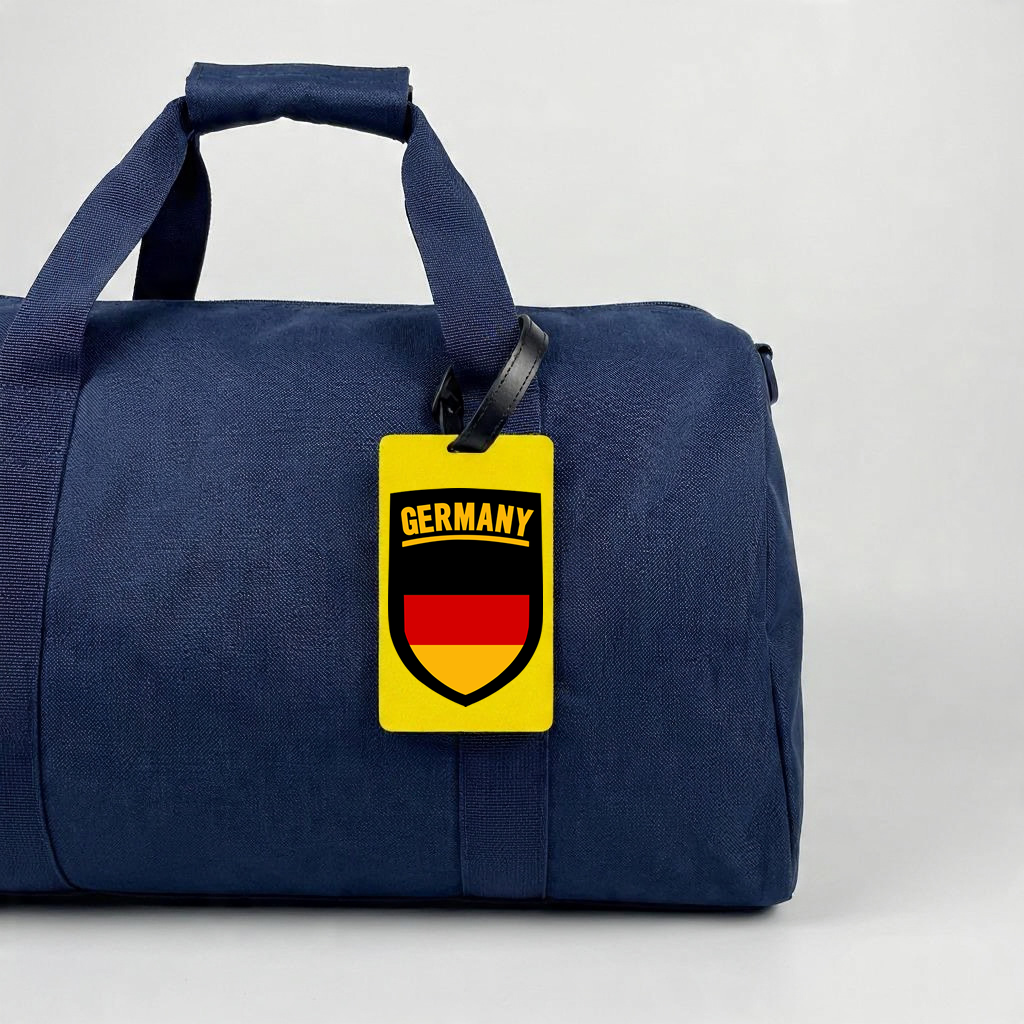 German Flag Crest Suitcase Luggage Tag