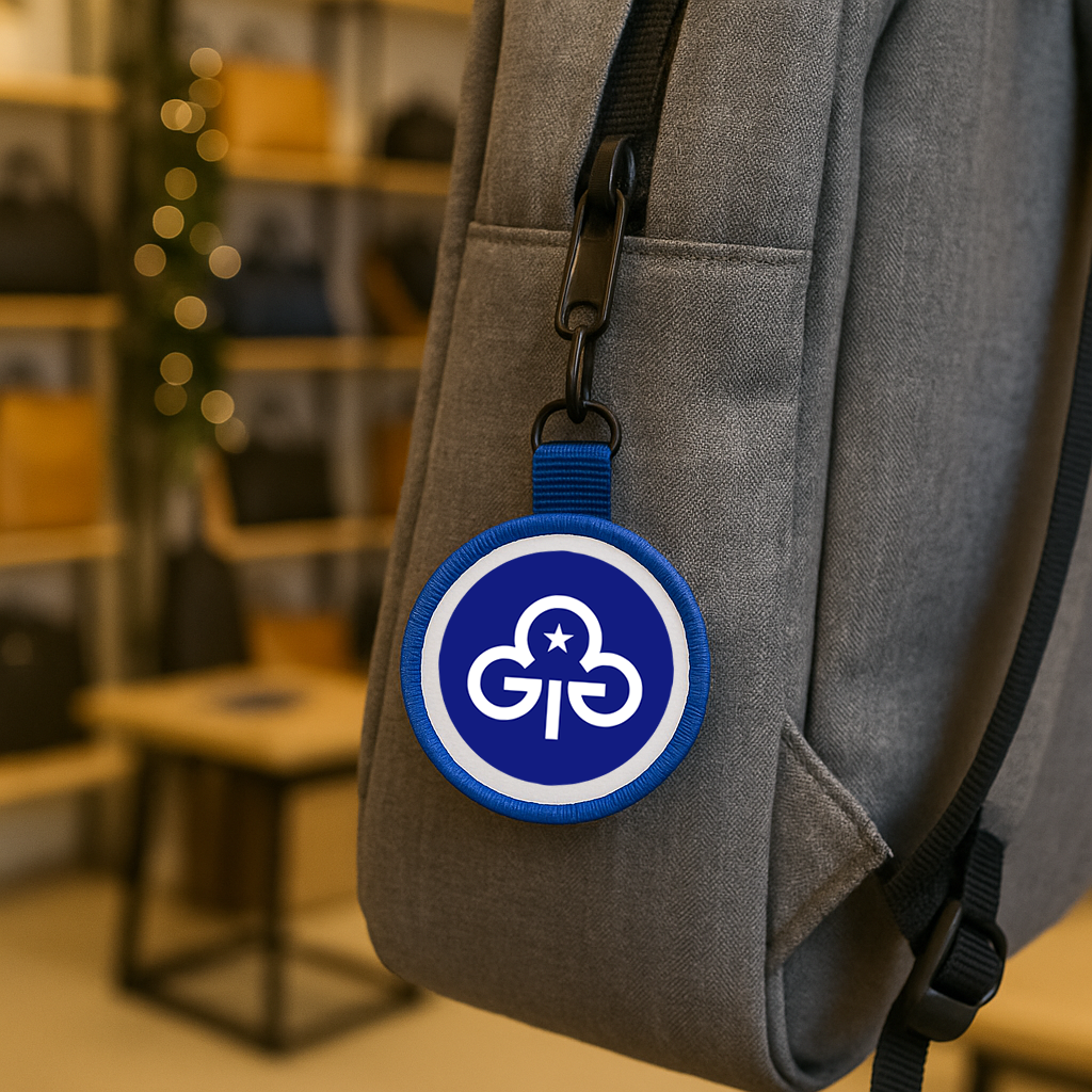 Girl guiding Tag Pull Bag Key Ring Keyring girl guide