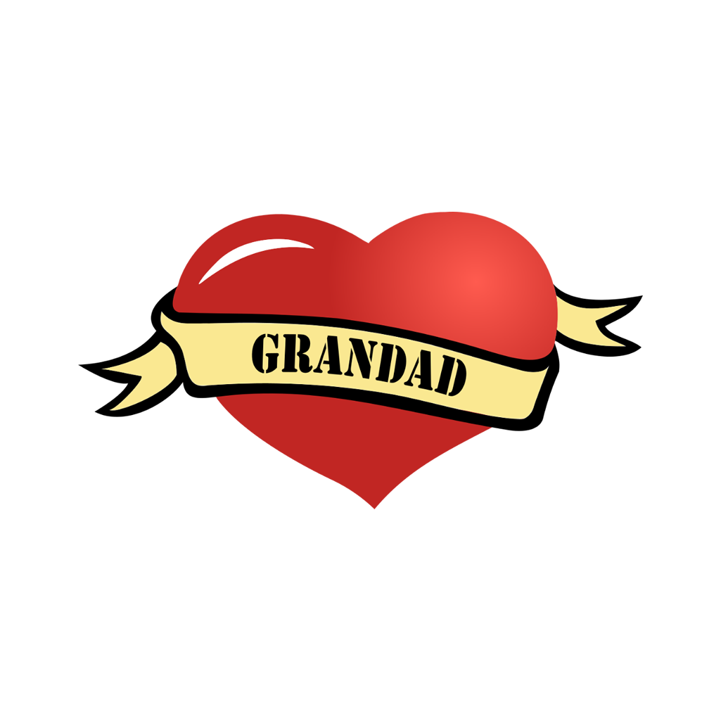 Grandad Forever love small Heart Temporary Tattoo eternal love Family grandpa