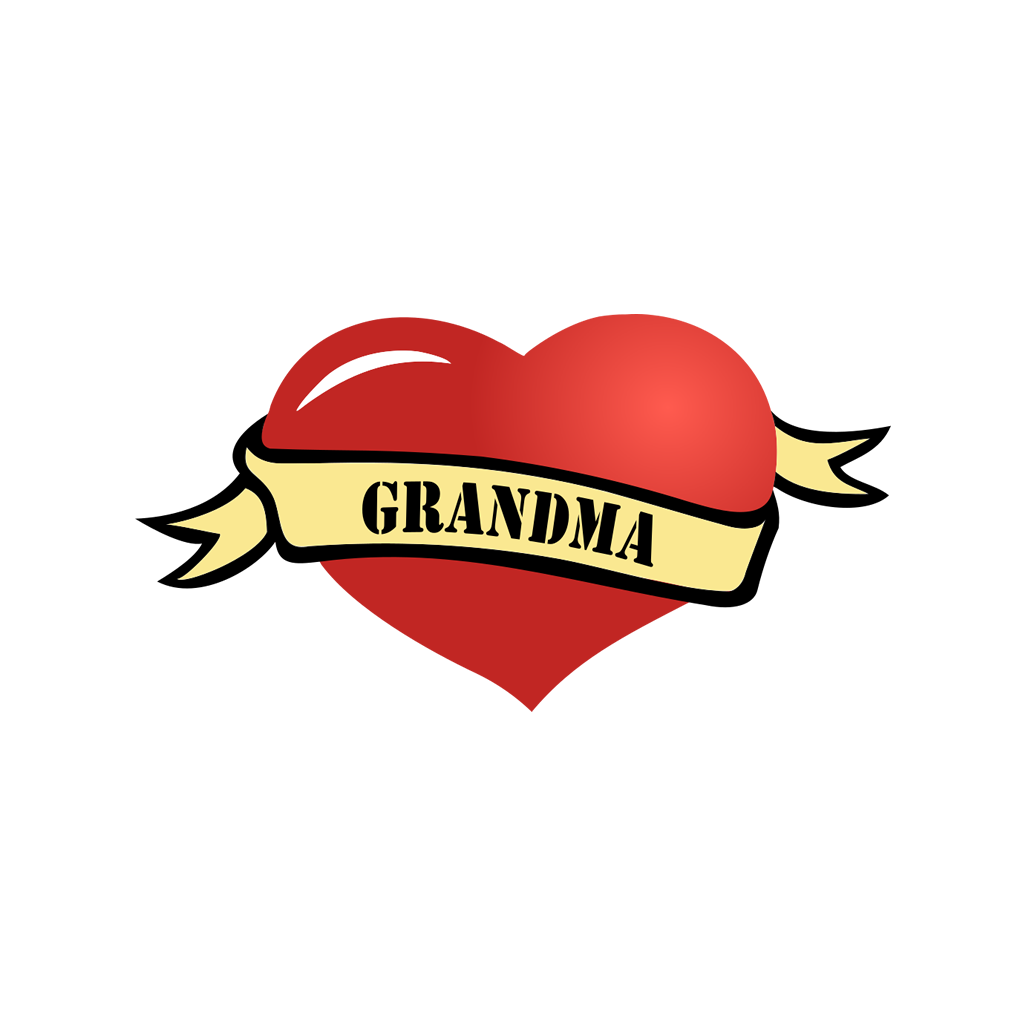 Grandma small Heart Temporary Tattoo eternal love grand mother granny