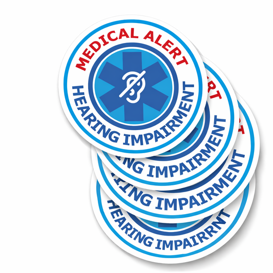 4 PACK Hearing Impairment loss awareness waterproof Matte vinyl sticker