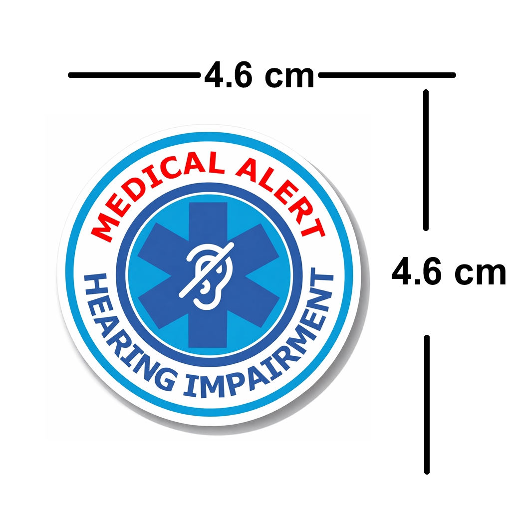 4 PACK Hearing Impairment loss awareness waterproof Matte vinyl sticker