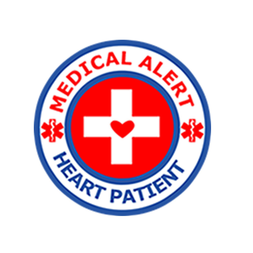 Medical Alert Heart Patient Iron on Transfer for Fabrics heart condition