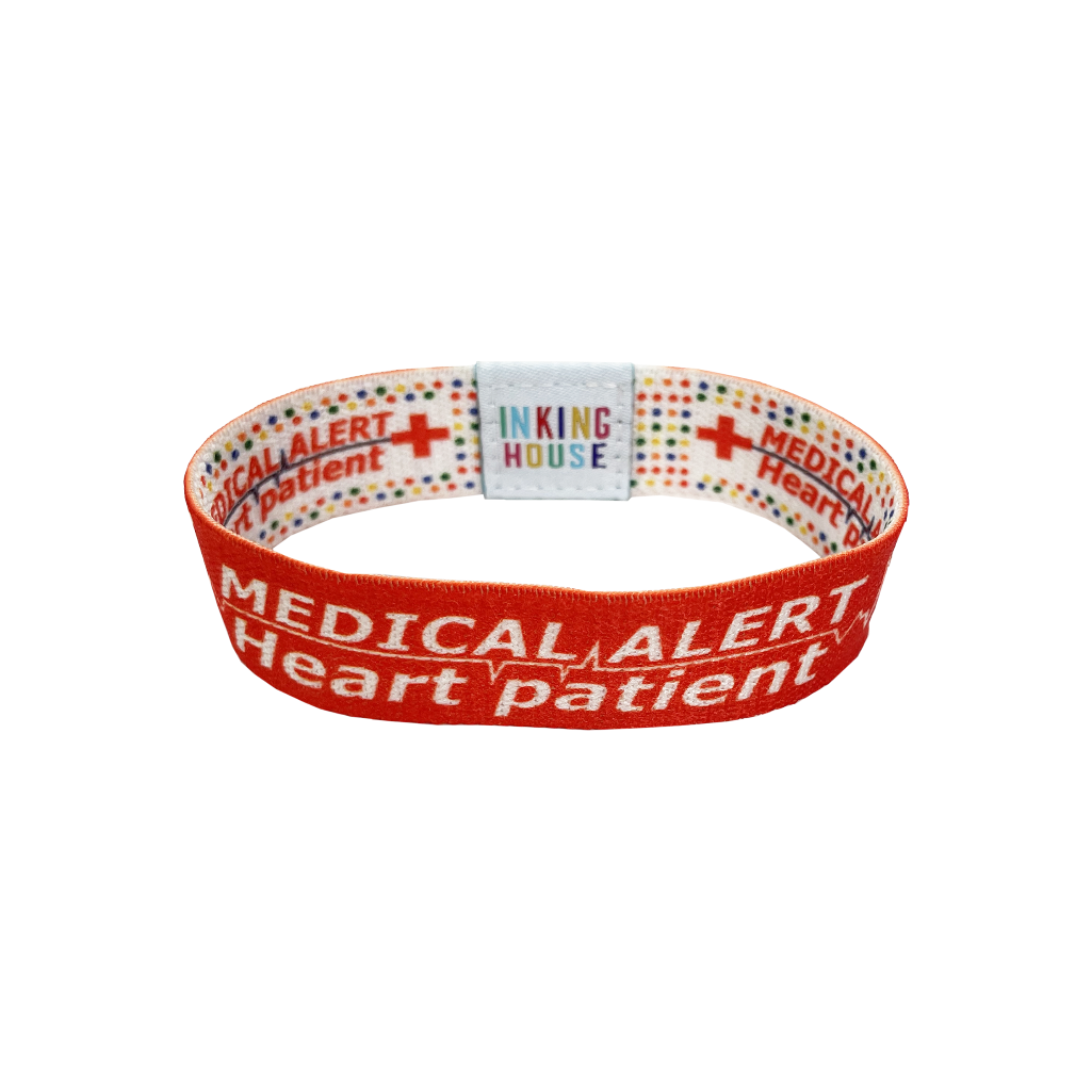 Medical alert Heart patient elastic Wrist band wristband