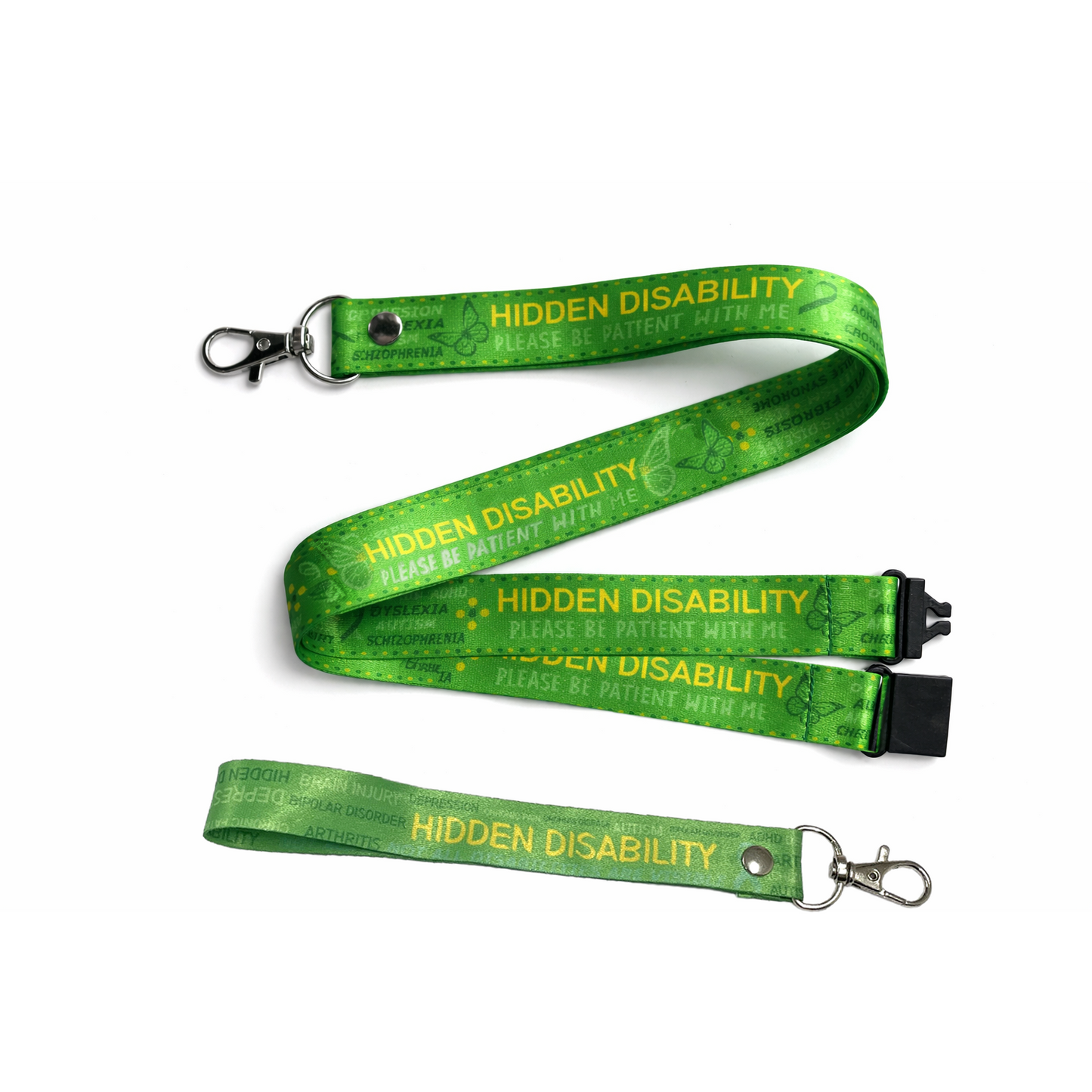 Hidden disability Lanyard & Key tag SET - not all disabilities are visible