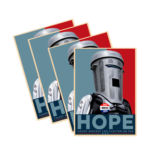 Ray of Hope Count Binface Waterproof Vinyl Matte Sticker Label, 4 Pack
