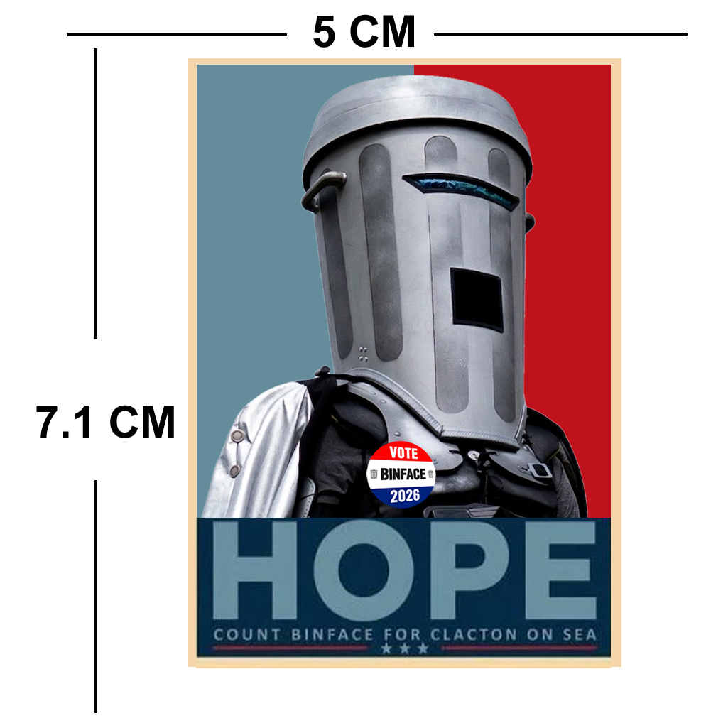 Ray of Hope Count Binface Waterproof Vinyl Matte Sticker Label, 4 Pack