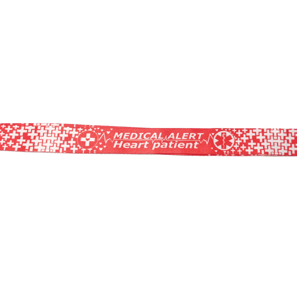 Heart Patient printed Lanyard - neck strap, ID holder Medical Alert condition