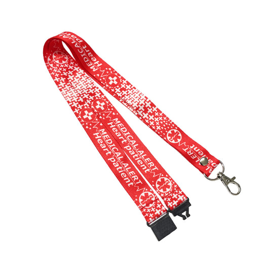 Heart Patient printed Lanyard - neck strap, ID holder Medical Alert condition