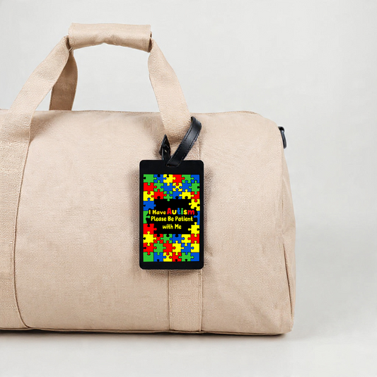 I have autism Suitcase Tag – Luggage Tag Travel ID Bag Tag autism awareness Jigsaw puzzle