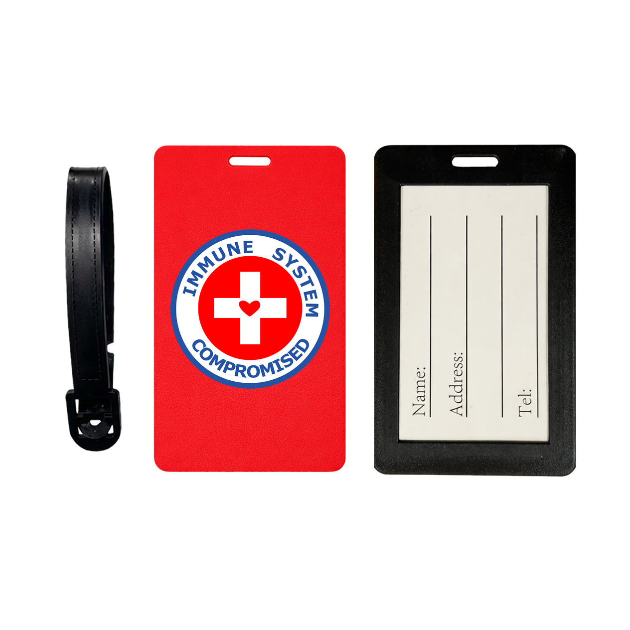 Immune System Compromised Suitcase Tag Luggage Tag Travel ID Bag medical alert